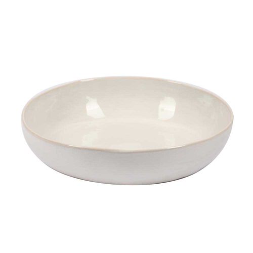French Country Franco Rustic White Large Bowl